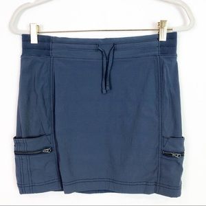 ATHLETA BLUE ATHLETIC ACTIVEWEAR SKORT WITH WAIST TIE AND SIDE POCKETS
